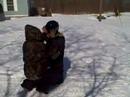 snowmobile meets grandson, meets tree