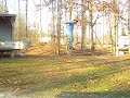 landing my fist back flip on jumping stilts