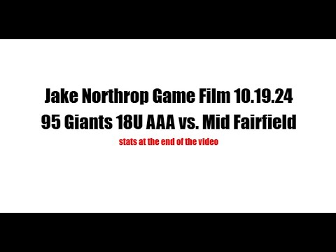 Jake Northrop Game Film 10.19.24