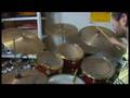 12/8ths African Drum Beats With Syncopated Ride Cymbals : 12/8ths African Drum Beat: Four Bass Conga Off Beat