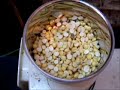 Besan( chickpea flour ) is an easily made sweet used on many occasions ..here is how it is made:Roast one cup of besan flour, with some ghee till the raw smell of besan is expelled and the flour turns slightly brown;  add to this one or half cup( depending upon your taste)  of sugar crystals, and cut peices of cashew nuts, almonds, raisins and powdered cardamom ( ilaichi ); stir to mix thoroughly ;  add a small quantity of milk just enough to make a very stiff dough;  turn off the heat and wait till cooled enough to touch with hands;  grab small quantities of the dough and make into ping pong ball size laddus.. then wait for it to cool andEAT !
