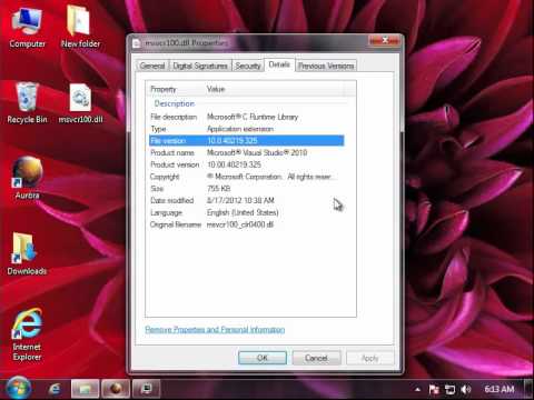 how to remove mfc100u dll