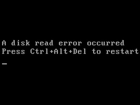 how to repair a disk read error occurred