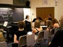 my mom played violin with me as i played flute along with a pianist. we played bach's sonata in e minor