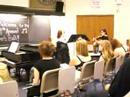 my mom played violin with me as i played flute along with a pianist. we played bach's sonata in e minor