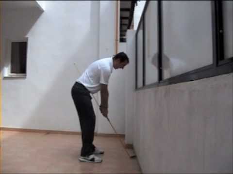 how to practice golf swing at home