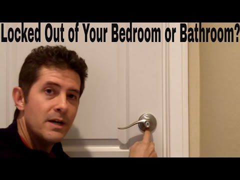 how to open a locked bathroom door