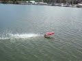 Super Vee 27 by Aquacraft, and Formula Fastech by Proboat taking big jumps, and wipeouts. IF YOU LIKE OUR VIDEOS PLEASE SUBSCRIBE. PLEASE RATE AND COMMENT THANK YOU FOR WATCHING. Visit us online at www.atlracing.com