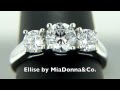 MiaDonna Engagement Rings: Ellise Three Stone Engagement Ring