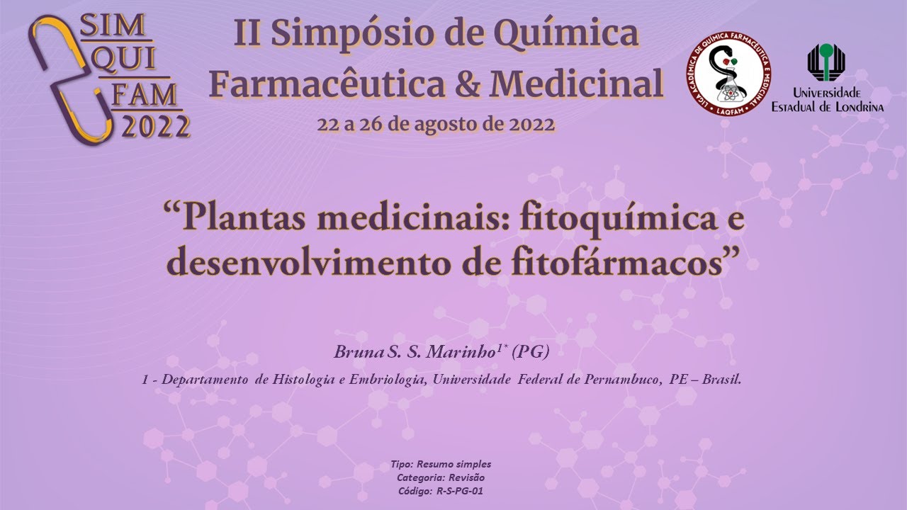 Plantas medicinais: fitoquímica e desenvolvimento de fitofármacos