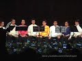 June 14, 2008Philamlife Auditorium, UN Avenue, ManilaMADZ ABOUT BABESA Concert of the Alumni of the Philippine Madrigal Singers*for the benefit of the NICU of the PGH and Archives Office of the UP College of Medicine Madz Alumni - O Waly, Waly (a Somerset folksong)Arranged by Donald CashmoreSoloist: Ella Cecilia BaardeConductor: Renato Trota JoseSopranos:Luz Corazon Reyes-RoqueLuningning Aballe-San JoseMary Lilian Lasquite-MañalacKarlene DenoloElsie EranistaAltos:Bu VillanuevaElla Cecilia BaardeLiza AlcancesSunddie ManaloRina Jose ClamorJune GonzagaTenors:Renato Trota JoseFrederick de SantosAndrei JoseDennis VillacortaBasses:Arwin TanFlorencio SebastianReuel Eleazar TicaRonald Zaballa