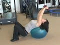BOSU & Balance Ball Exercises : Balance Ball as Free Weight Bench