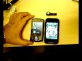 video of the htc polaris p3650 next to an iphone (tm). touchflo compared to the iphone ui.