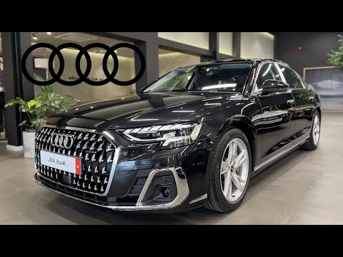 Tổng quan chi tiết Nội thất và Ngoại thất Audi A8L Plus màu Xám Vesuvius - Nội thất Nâu Sard