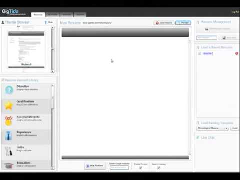 Creating Your First Resume with GigTide Resume Builder YouTube Preview Image