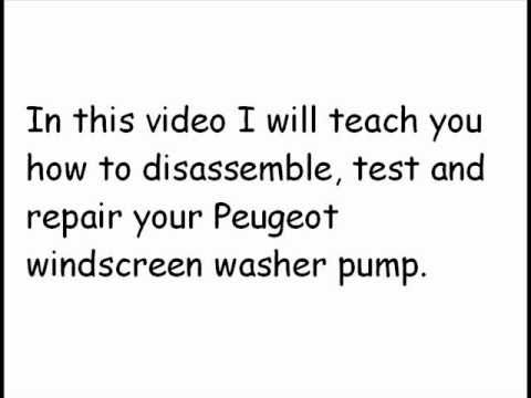How to repair a Peugeot windscreen washer pump
