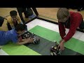 Second half of final soccer match at 2010 RoboCup Junior regional event Auckland, New Zealand. Wingus & Dingus vs Beauty and the Beast.