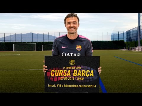 Luis Enrique, con la Cursa Barça 2014 Luis Enrique, con la Cursa Barça 2014