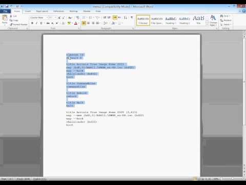 how to recover menu.lst