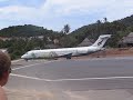 Bangkok Airways Boeing 717 take off at Ko Samui