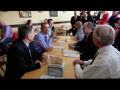 President Obama Speaks at Café Beauregard in Connecticut