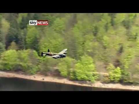 anniversary - The 70th anniversary of the Dambusters raid has been marked with a flypast featuring a Lancaster bomber, two Spitfires and two Tornado fast jets. The famous ...