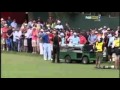 Spectator Knocked Down By Golf Ball At Australian Masters - australia, golf, masters, robert allenby, sports, funny