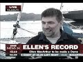 jonathan blain's interview on bbc news 24 on the trimaran b&q talking about ellen macarthur on her triumphal arrival in falmouth after becoming the fastest person to sail around the world