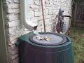 Rain Barrel in Action--Finally!!