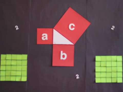 how to prove pythagorean theorem using squares