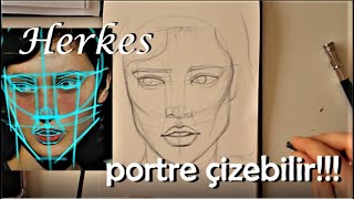 Portre nasıl çizilir?  portreyegiriş#1 Taslak o