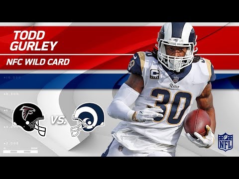 Video: Todd Gurley Breaks 100 Yards Rushing in Playoff Debut! | Falcons vs. Rams | Wild Card Player HLs