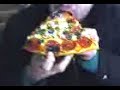 Eating Pizza * Pepperoni and Black Olive