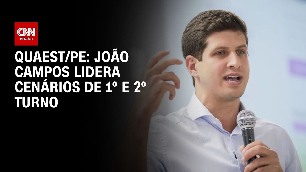João Campos lidera em 1º e 2º turno para governo de PE, aponta Quaest | CNN NOVO DIA