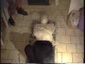 Lifecasting - girl encased in plaster