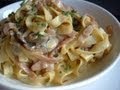 Ham and mushroom tagliatelle