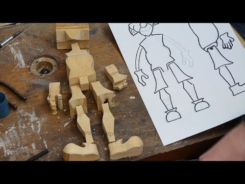 Making Wooden Marionettes - Project 1 - Parts 1 & 2 - How to make wood 