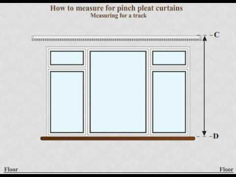 how to measure pleated curtains