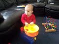 Chops walking round the furniture
