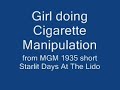 Girl doing cigarette manipulations
