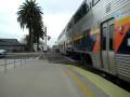 Amtrak #714 arrives with Cabcar #8313 leading on gloomy day