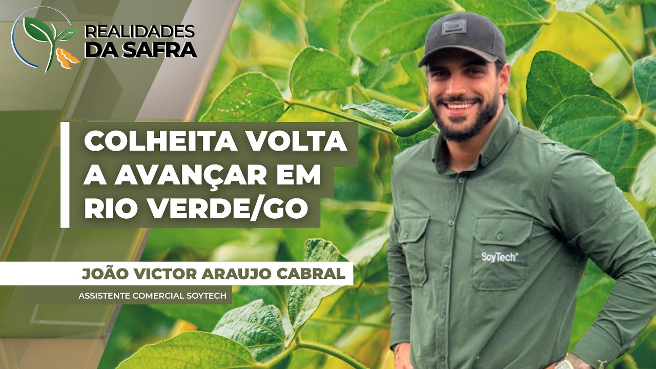 Após período chuvoso que paralisou os trabalhos, colheita da soja volta a avançar em Rio Verde/GO