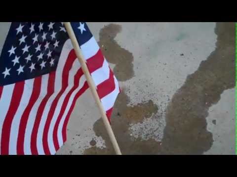 how to properly burn an american flag