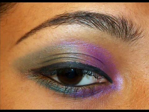 Green & Purple Rainbow Summer Eyes -Tutorial