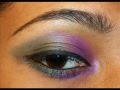 Green & Purple Rainbow Summer Eyes -Tutorial