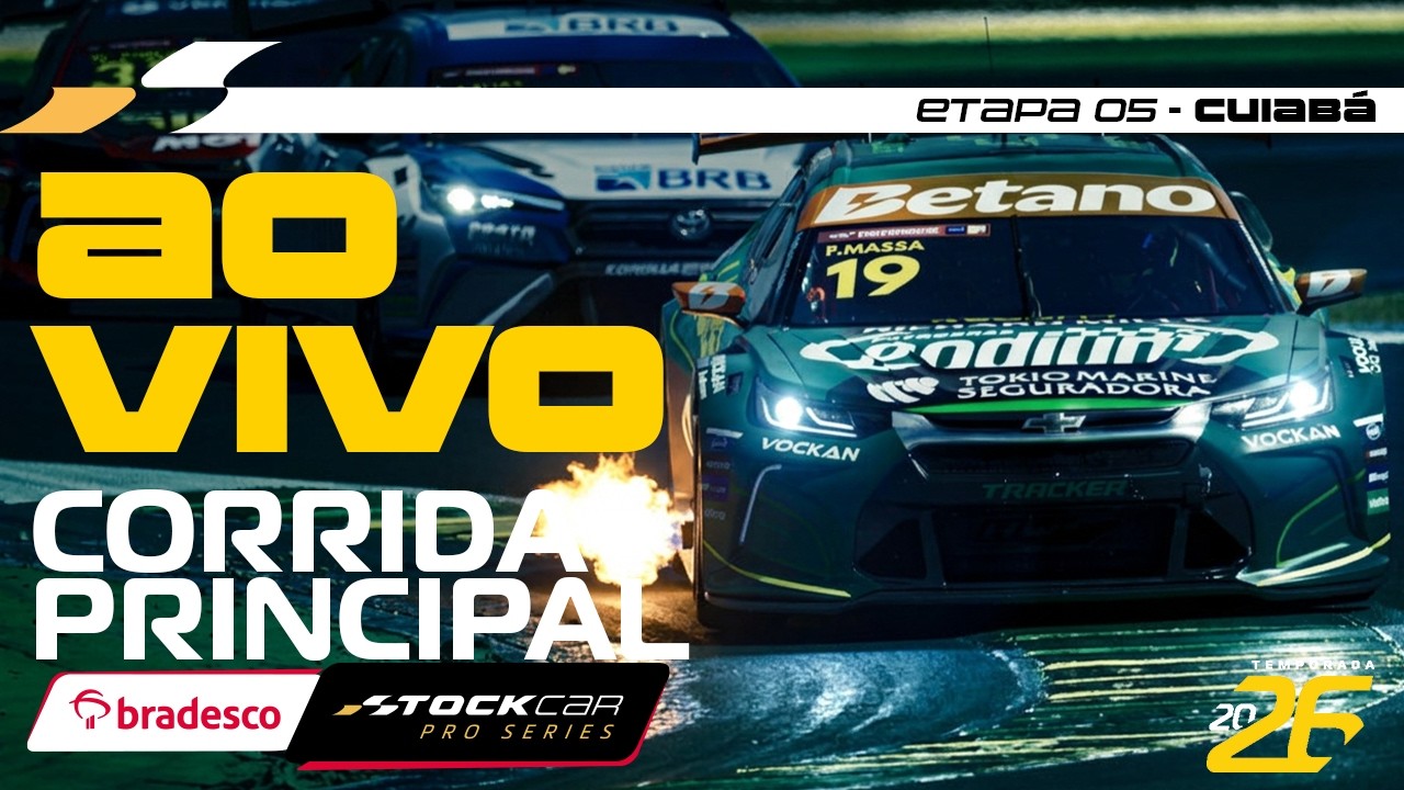 BRADESCO STOCK CAR 2026 AO VIVO | 5ª ETAPA - CORRIDA PRINCIPAL | CUIABÁ, MT