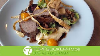 Spreewälder Wildschweinrücken | Pastinake | Rosenkohl | Rote Bete | Rezeptempfehlung Topfgucker-TV