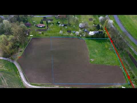 Video Prodej pozemku 9 842 m² Kunín – stavební část cca 6 610 m², elektřina na pozemku