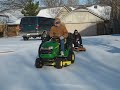 Red Neck Ice Storm with Home Made Sled