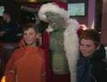 Lizard Man Santa meets the kids